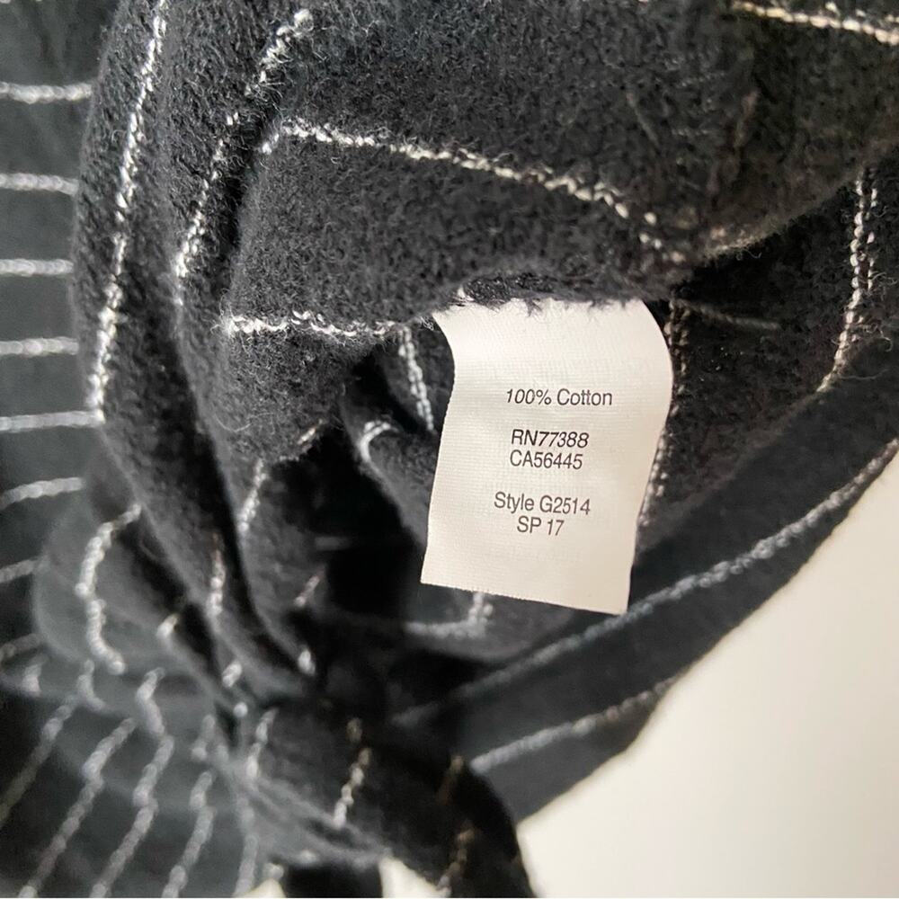 Madewell Black And White Striped Tie-Front Top Size Small - Picture 5 of 5